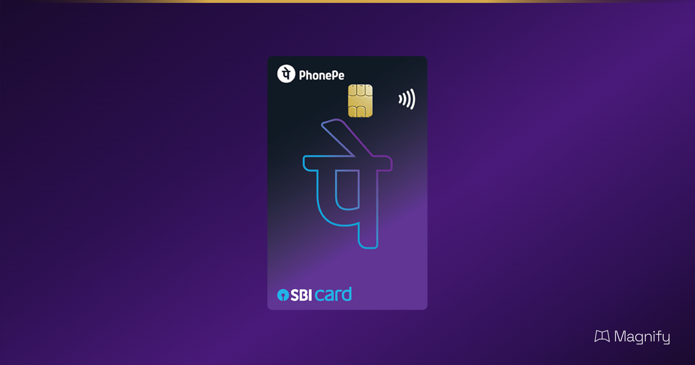 PhonePe SBI Card PURPLE credit card on purple gradient background