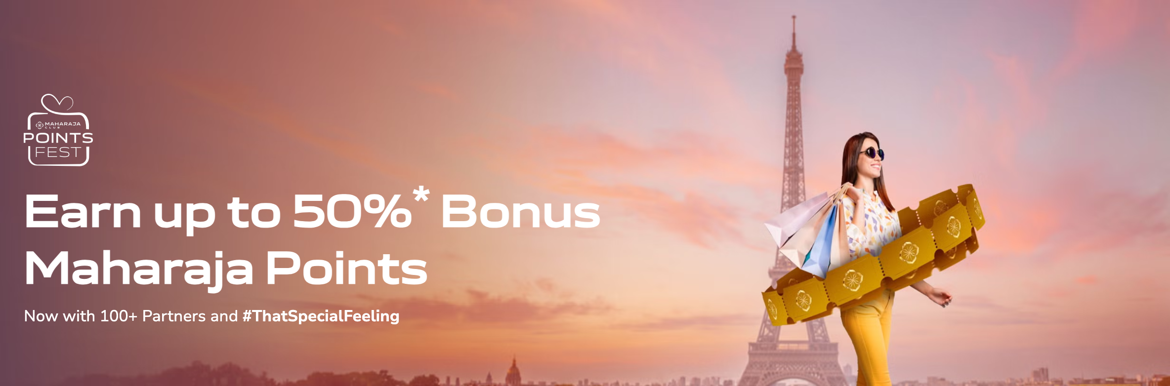Air India Maharaja Club Points Fest - earn up to 50% bonus Maharaja Points, May 2026